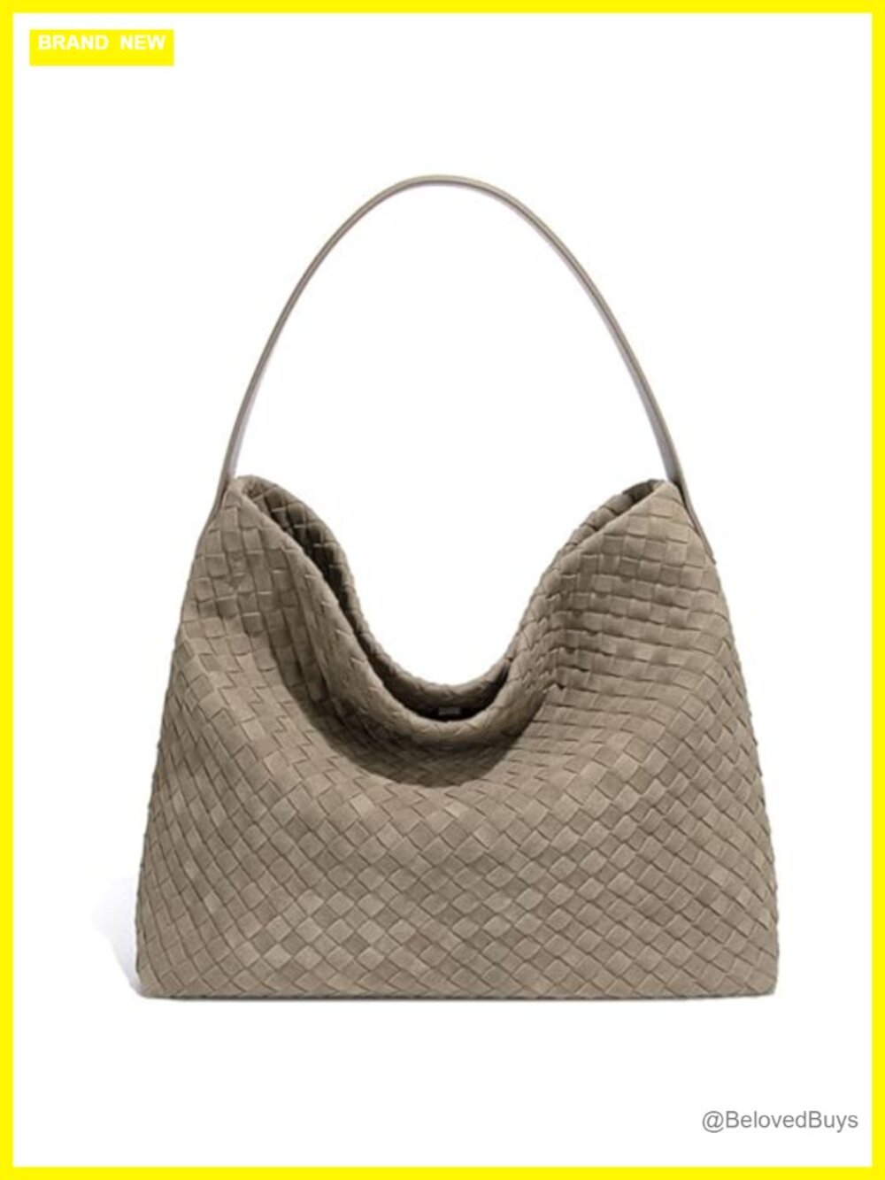 Woven Suede Hobo Bag Women Slouchy Shoulder Tote Purse